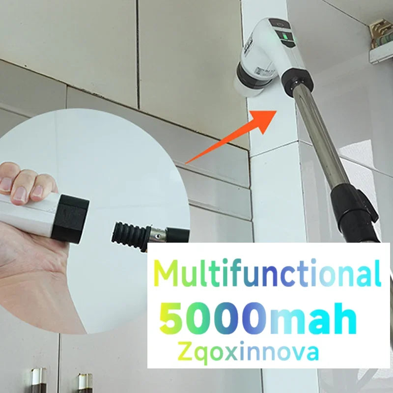 Cepillo de limpieza eléctrica, depurador giratorio 7 en 1, herramienta de limpieza para cocina/baño/sala de estar, cepillos de pelo para el hogar
