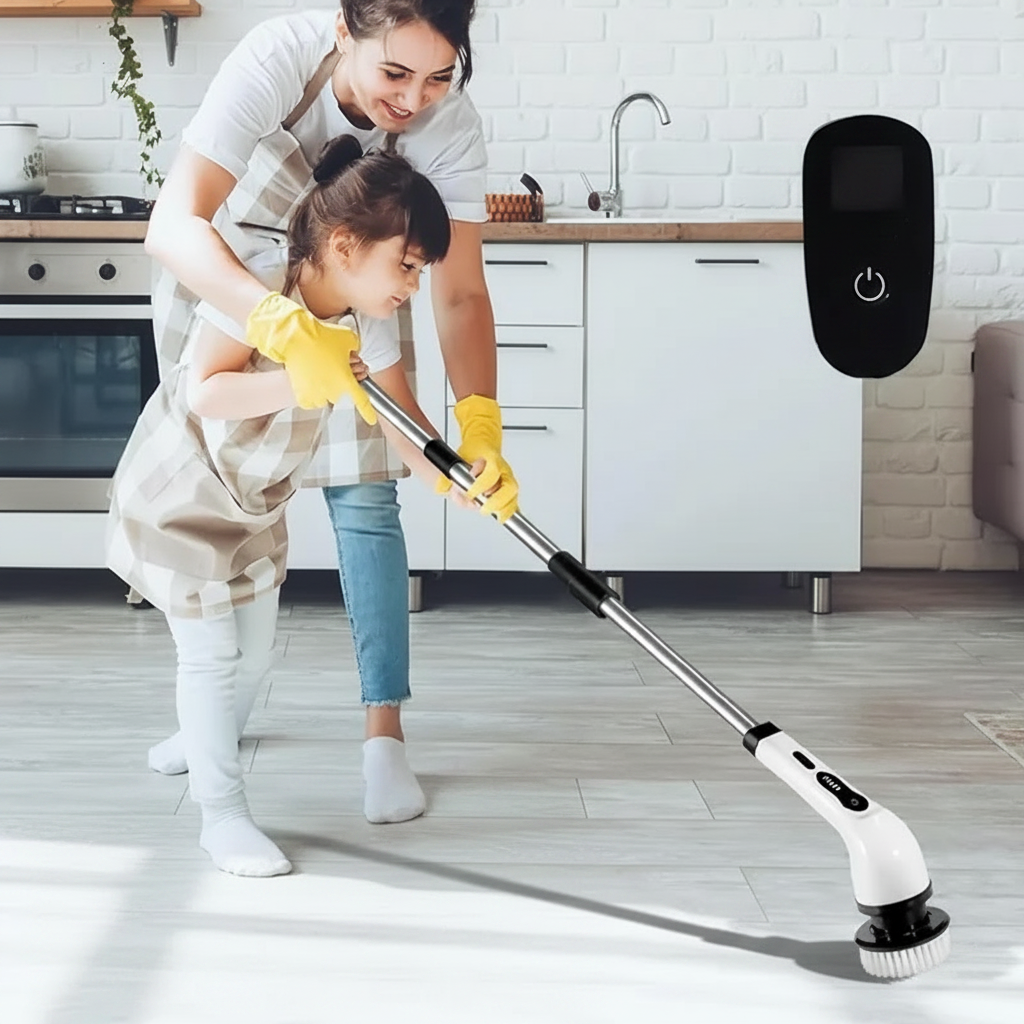 Cepillo de limpieza eléctrica, depurador giratorio 7 en 1, herramienta de limpieza para cocina/baño/sala de estar, cepillos de pelo para el hogar